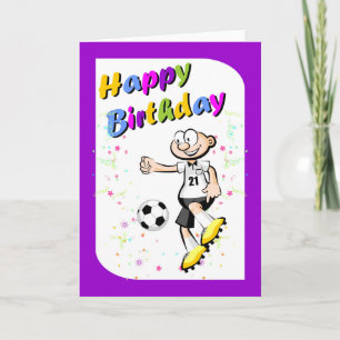 Carte Joyeux anniversaire pour le joueur de football le 