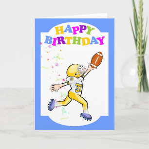 Carte Joyeux anniversaire pour le meilleur jeu de footba