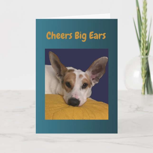Carte Joyeux anniversaire pour les grandes oreilles (Devant)