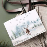 Joyeux anniversaire pour lui Watercolor Forest