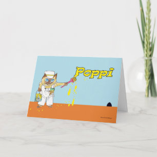 Carte Joyeux anniversaire pour Poppi Cat Peinture Mur