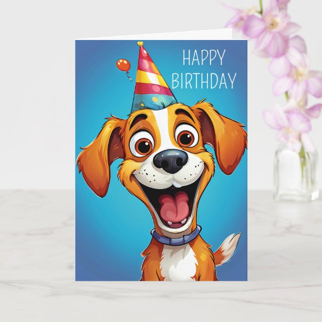 Carte Joyeux anniversaire ! pour quiconque aime les chie (Orchidée)
