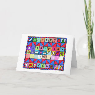 Carte Joyeux anniversaire pour Quilter ou Patchwork Love