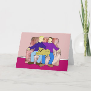 Carte Joyeux anniversaire pour un couple masculin