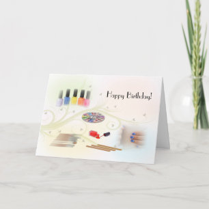 Carte Joyeux anniversaire pour un manicuriste