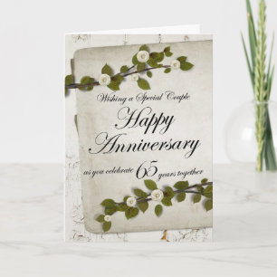 Carte Joyeux Anniversaire pour vos 65 Ans Ensemble