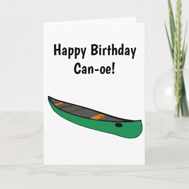 Carte Joyeux Anniversaire Pour Vous Paddling Canoë Anniv (Devant)