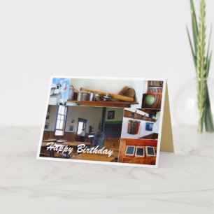 Carte Joyeux Anniversaire, Professeur, Maison Vintage