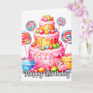 Carte Joyeux anniversaire   Profitez De Votre Gâteau Yum