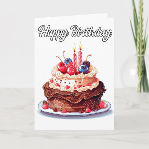 Carte Joyeux Anniversaire Profitez du Gâteau