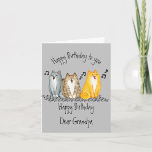 Carte Joyeux Anniversaire Purrfect Grand-père Jamais de 