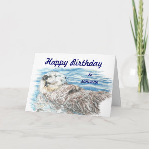 Carte Joyeux Anniversaire Quelqu'Un Otterly adorable Ott