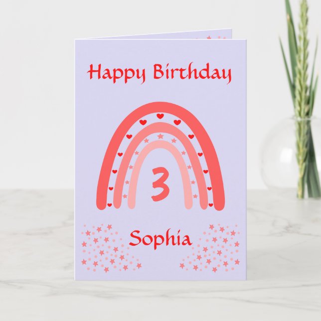 Carte Joyeux Anniversaire Rainbow Age Card (Devant)