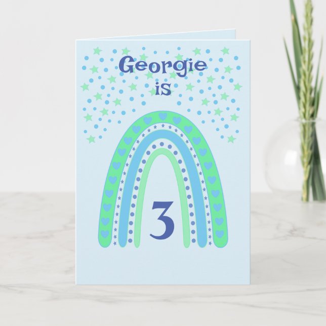 Carte Joyeux Anniversaire Rainbow Age Card (Devant)