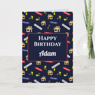 Carte Joyeux Anniversaire Realtor Estate Agent Realty Fu