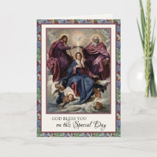 Carte Joyeux Anniversaire Religieux Vierge Marie Jésus V