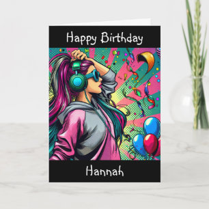 Carte Joyeux anniversaire   Retro Pop Art