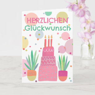 Carte Joyeux anniversaire, Rosa Bunt