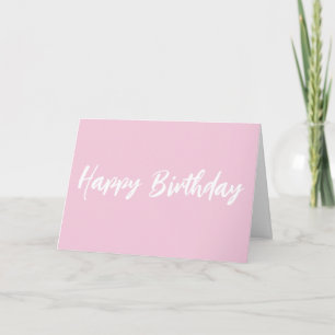 Carte Joyeux Anniversaire rose moderne