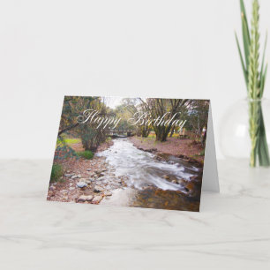 Carte Joyeux anniversaire - ruisseau de rivière