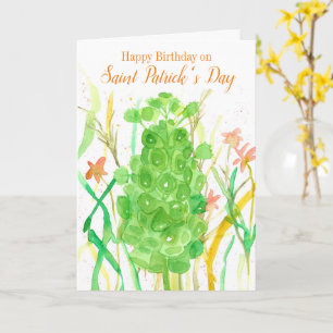 Carte Joyeux anniversaire Saint Patrick's Day Bénédictio