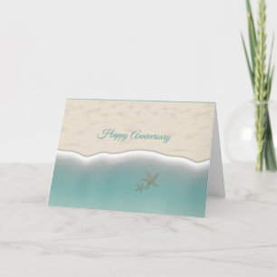 Carte Joyeux Anniversaire Sandy Beach Pigeon Tracks