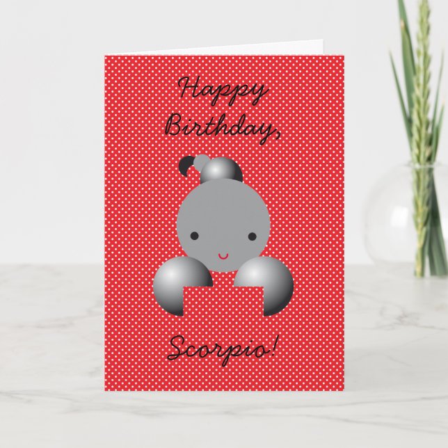 Carte Joyeux anniversaire, Scorpio ! (Devant)