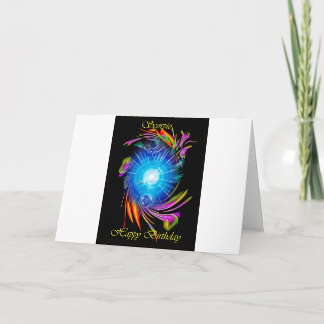 Carte Joyeux Anniversaire Scorpio (Devant)
