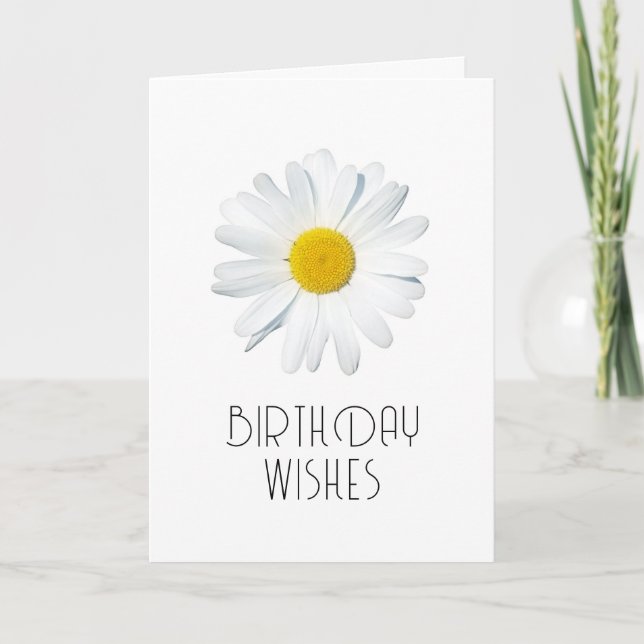 Carte Joyeux Anniversaire | Simple Marguerite (Devant)