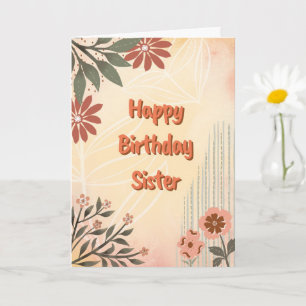 Carte Joyeux Anniversaire Sœur