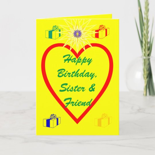 Carte Joyeux Anniversaire Soeur Et Ami Zazzle Ca