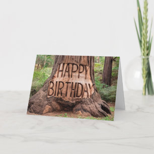 Carte Joyeux anniversaire soigné dans l'arbre