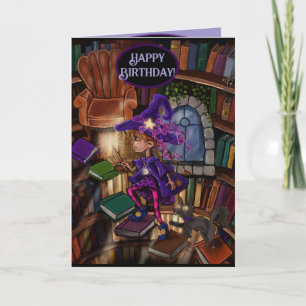 Carte Joyeux Anniversaire Sorcière Fille, Laissez votre
