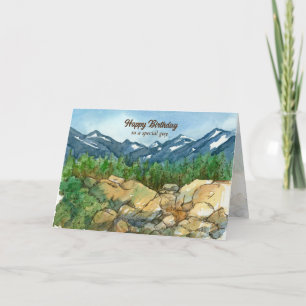 Carte Joyeux Anniversaire Spécial Guy Mountain Paysage