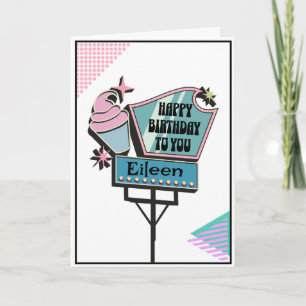 Carte Joyeux Anniversaire Spectaculaire   Style Rétro 19