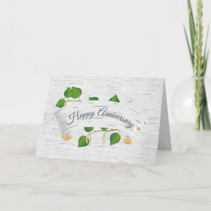 Carte Joyeux Anniversaire Sur Le Défilement De Birch Tre