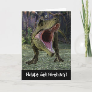 Carte Joyeux anniversaire T-rex Tyrannosaurus âge person