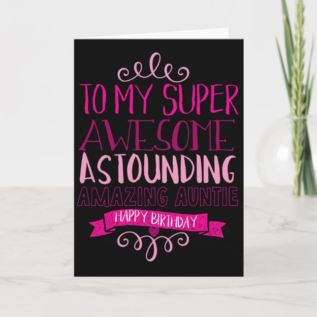 Carte Joyeux Anniversaire Tante (Devant)