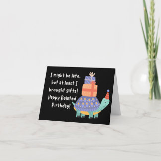 Carte Joyeux anniversaire tardif