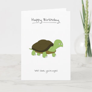 Carte Joyeux anniversaire - Tortoise