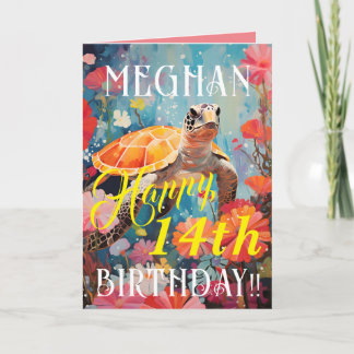 Carte Joyeux Anniversaire Tortue Classique Et Océan