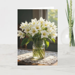 Carte Joyeux anniversaire Trillium Bouquet