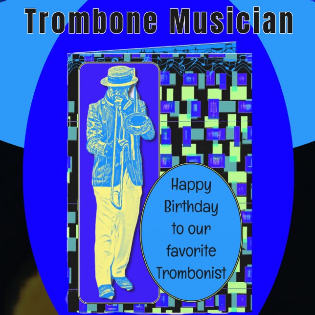 Carte Joyeux Anniversaire Tromboniste Favori (Créateur téléchargé)