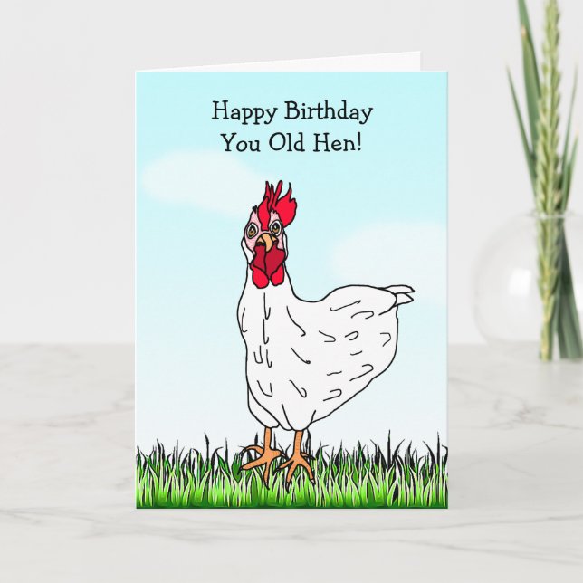 Carte Joyeux Anniversaire Tu Vieux Hen (Devant)