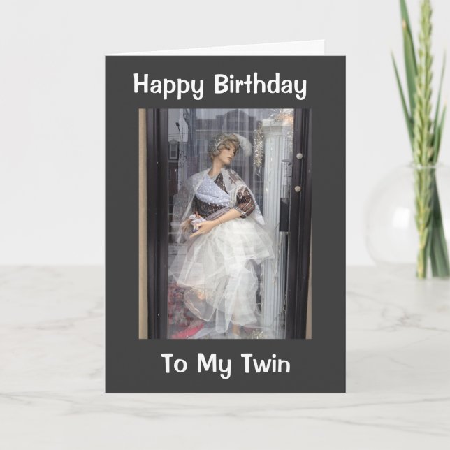 CARTE JOYEUX ANNIVERSAIRE TWIN / FAV SHOPPING BUDDY (Devant)
