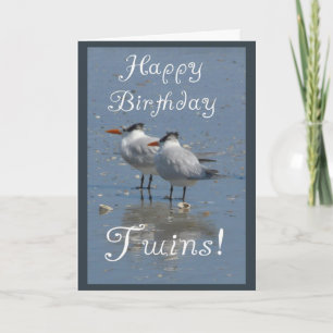 Carte Joyeux Anniversaire Twins-Identiques Seabirds sur 