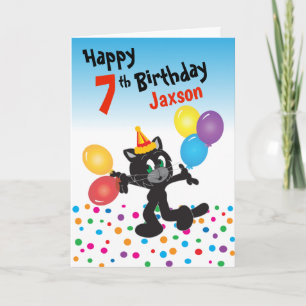 Carte Joyeux anniversaire Un chat Cool