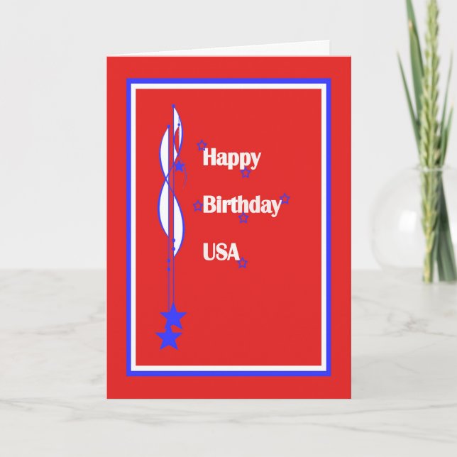 Carte Joyeux anniversaire USA (Devant)