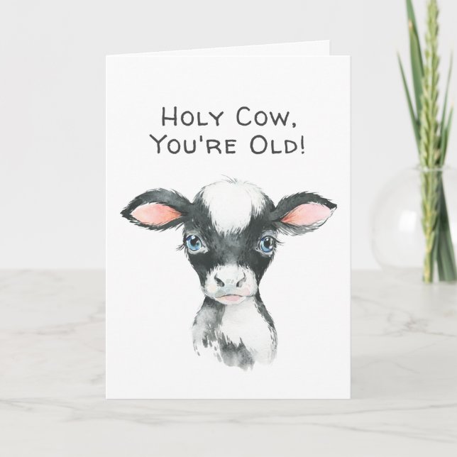 Carte Joyeux Anniversaire Vache Sacrée pour N'importe Qu (Devant)