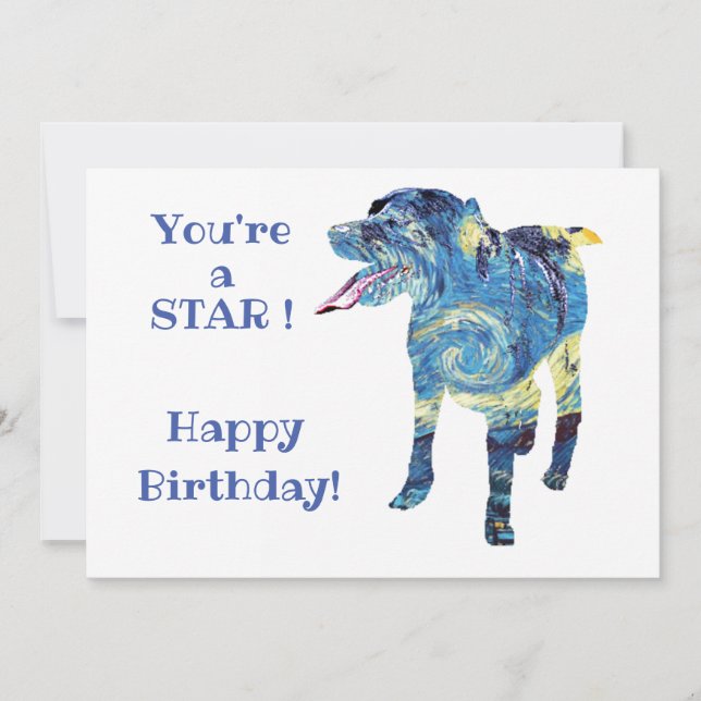 Carte Joyeux anniversaire, Van Gogh, (Devant)